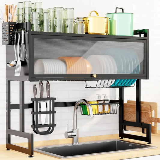 Secaplatos Escurridor Vajilla Rack Cocina C/ Tapa Sobrebacha