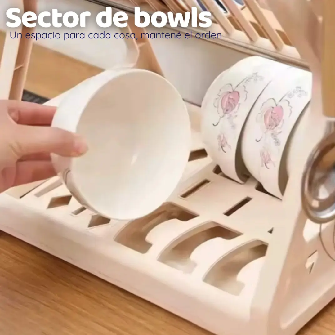 Escurridor Seca Platos 2 Niveles Para Vajilla Cocina