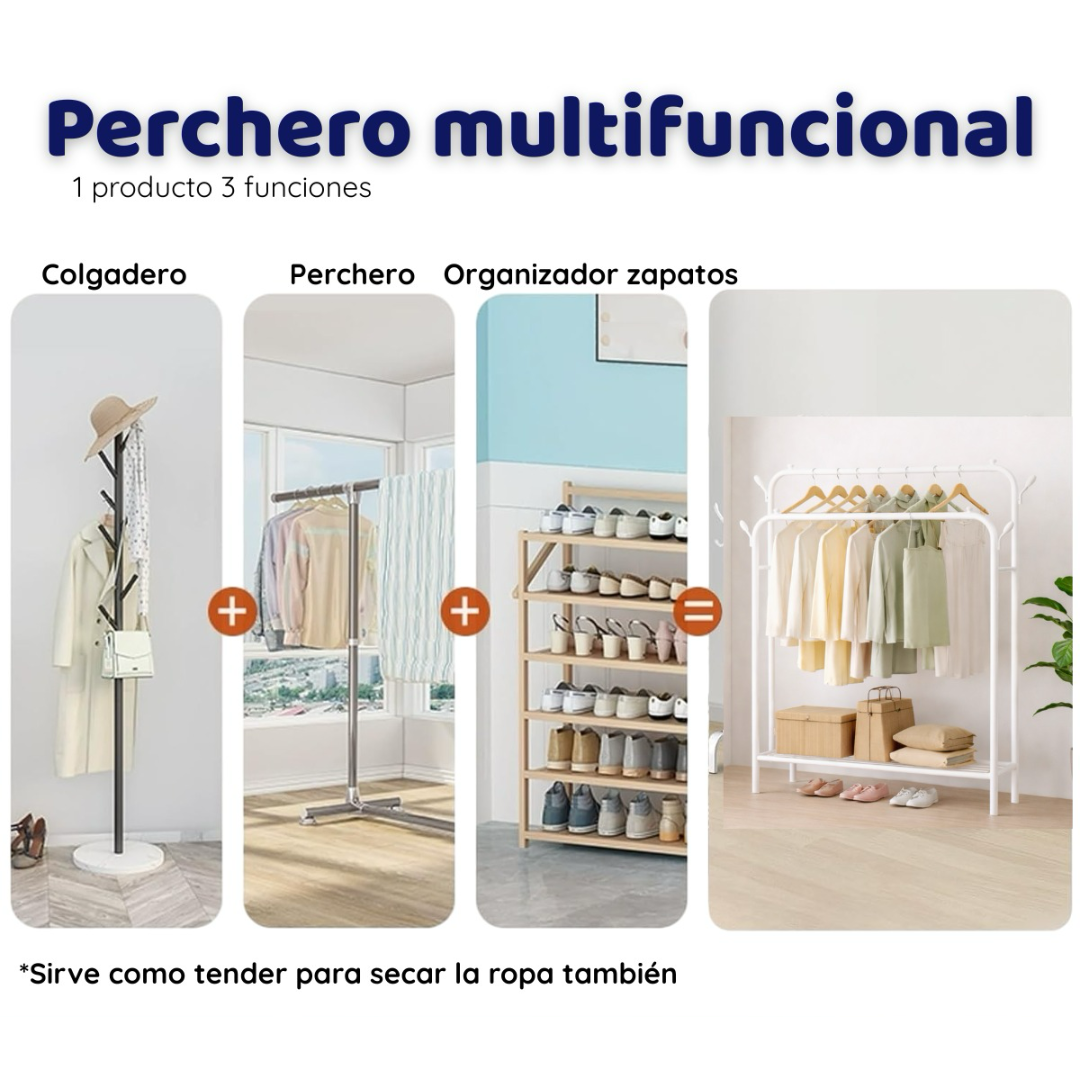 Perchero Doble Barral Organizador