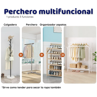 Perchero Doble Barral Organizador